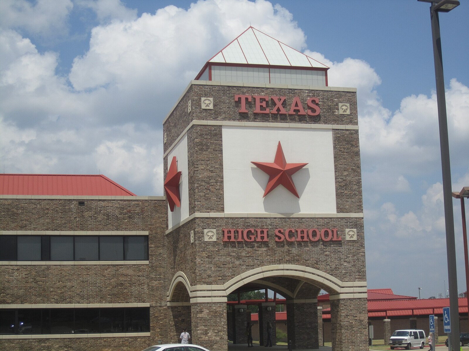 Texas public school campus, school bus and neighborhood boundary map imagery