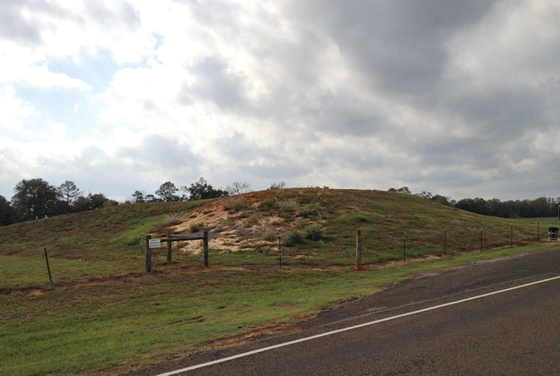 Caddo mound at Caddo Mounds State Historic Site near Alto, Texas